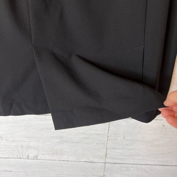 Lafayette 148 New York Skirt Womens Size 4 Black Wool Blend Double Vent Pencil - Picture 11 of 16